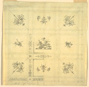絵、天井の装飾、戦車での勝利、パラッツォクイリナーレ、ローマ、1812 作： Unknown